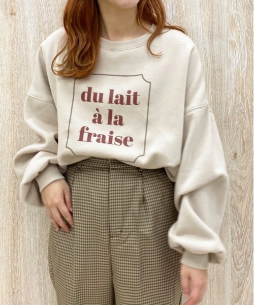 apres jour（アプレジュール）の「クルーネックスウェット【ZOZOTOWN限定アイテム】【10AP】（スウェット・レディース・ダークブラウン/アイボリー/ライトピンク/ライトベージュ・X-LARGE/フリー）」の13枚目の写真