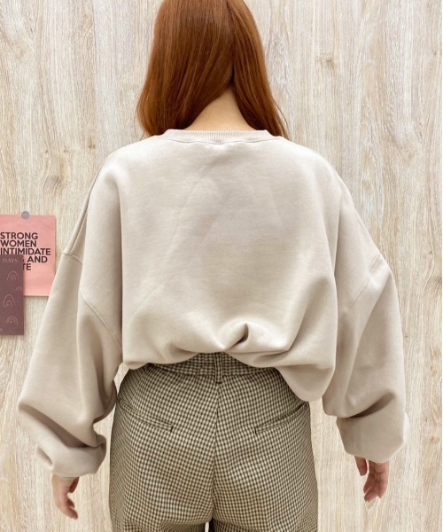apres jour（アプレジュール）の「クルーネックスウェット【ZOZOTOWN限定アイテム】【10AP】（スウェット・レディース・ダークブラウン/アイボリー/ライトピンク/ライトベージュ・X-LARGE/フリー）」の15枚目の写真