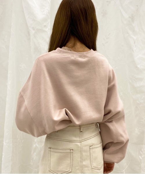 apres jour（アプレジュール）の「クルーネックスウェット【ZOZOTOWN限定アイテム】【10AP】（スウェット・レディース・ダークブラウン/アイボリー/ライトピンク/ライトベージュ・X-LARGE/フリー）」の19枚目の写真