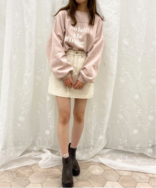 apres jour（アプレジュール）の「クルーネックスウェット【ZOZOTOWN限定アイテム】【10AP】（スウェット・レディース・ダークブラウン/アイボリー/ライトピンク/ライトベージュ・X-LARGE/フリー）」の20枚目の写真