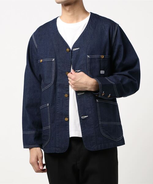 【ヴィンテージ】リー　ノーカラーワークジャケット L ブラック　レイヤード Lee（リー）｜ノーカラージャケット一覧 - WEAR