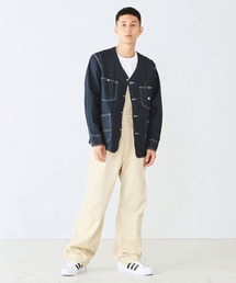 Lee（リー）の「【着回し力抜群】ノーカラー デニムジャケット