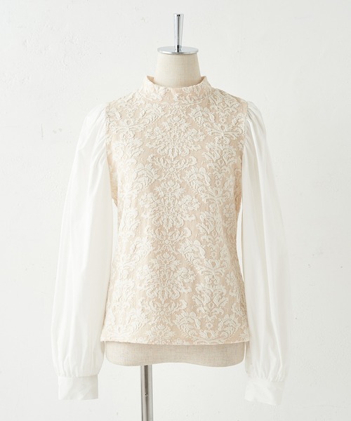 one after another NICE CLAUP（ワンアフターアナザーナイスクラップ）の「ジャガー パフスリーブプルオーバー（Tシャツ/カットソー・レディース・ブラック/ベージュ/モカ/ブラック系その他・FREE）」の22枚目の写真