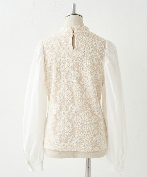 one after another NICE CLAUP（ワンアフターアナザーナイスクラップ）の「ジャガー パフスリーブプルオーバー（Tシャツ/カットソー・レディース・ブラック/ベージュ/モカ/ブラック系その他・FREE）」の15枚目の写真