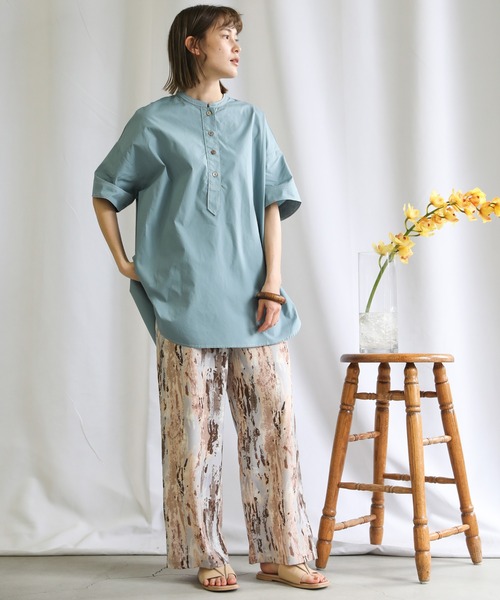 select MOCA(セレクトモカ)の「2021 SS ニュアンス柄ワイドパンツ(その他パンツ・レディース・ブルー/グリーン/ベージュ・FREE)」の5枚目の写真