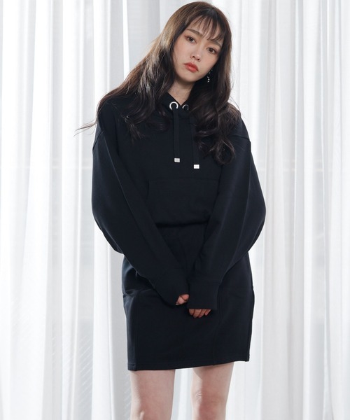 LIPSERVICE（リップサービス）の「ブラウジングパーカーワンピース（ワンピース・レディース・ブラック/ベージュ/アイボリー・S/M）」の4枚目の写真