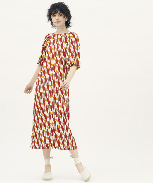 セール リピートプリント バルーンスリーブワンピース ワンピース Tomorrowland トゥモローランド のファッション通販 Zozotown