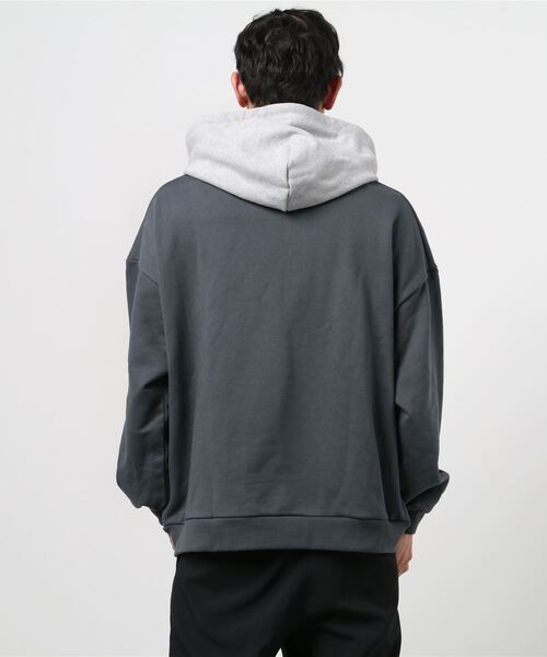 WEGO(ウィゴー)の「WEGO/ヘビーウエイトロゴ刺繍ビッグスウェパカ(パーカー・メンズ・サックスブルー/ダークグリーン/スミクロ/ブラウン・MEDIUM/LARGE)」の7枚目の写真