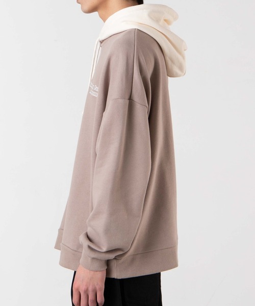 WEGO(ウィゴー)の「WEGO/ヘビーウエイトロゴ刺繍ビッグスウェパカ(パーカー・メンズ・サックスブルー/ダークグリーン/スミクロ/ブラウン・MEDIUM/LARGE)」の8枚目の写真