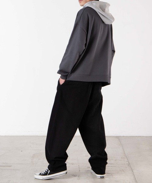 WEGO(ウィゴー)の「WEGO/ヘビーウエイトロゴ刺繍ビッグスウェパカ(パーカー・メンズ・サックスブルー/ダークグリーン/スミクロ/ブラウン・MEDIUM/LARGE)」の10枚目の写真