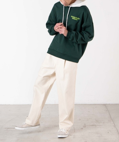 WEGO(ウィゴー)の「WEGO/ヘビーウエイトロゴ刺繍ビッグスウェパカ(パーカー・メンズ・サックスブルー/ダークグリーン/スミクロ/ブラウン・MEDIUM/LARGE)」の11枚目の写真