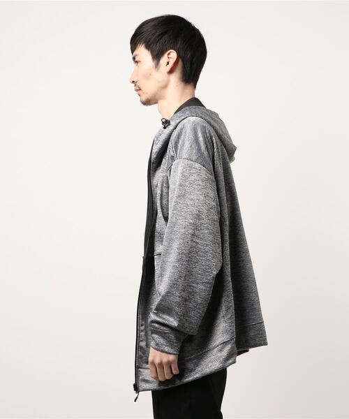 Burner（バーナー）の「【GROOVY STORE】キングサイズ ワンマイルダブルフェイスパーカー（パーカー・メンズ・チャコールグレー/杢グレー・3L/4L）」の7枚目の写真