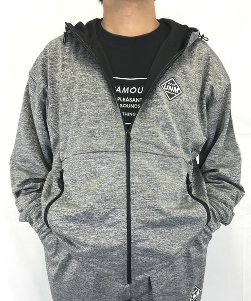 Burner（バーナー）の「【GROOVY STORE】キングサイズ ワンマイルダブルフェイスパーカー（パーカー・メンズ・チャコールグレー/杢グレー・3L/4L）」の2枚目の写真