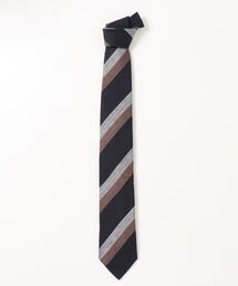 Alexander Julian（アレキサンダージュリアン）の「＊アレキサンダージュリアンメンズ/ALEXANDER JULIAN：MEN MADE IN ITALY　シルクリネン ストライプ柄 ネクタイ 8.0cm幅（ネクタイ）」