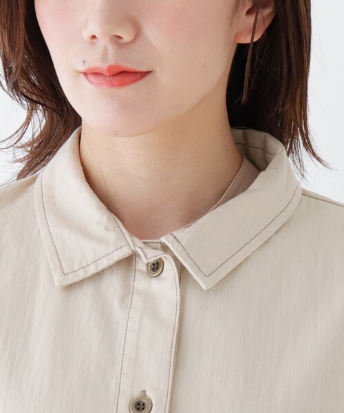 SHOO・LA・RUE(シューラルー)の「◆ポケットつきカバーオール(ミリタリージャケット・レディース・ライトブルー/カーキ/ライトベージュ・02/03/04)」の10枚目の写真