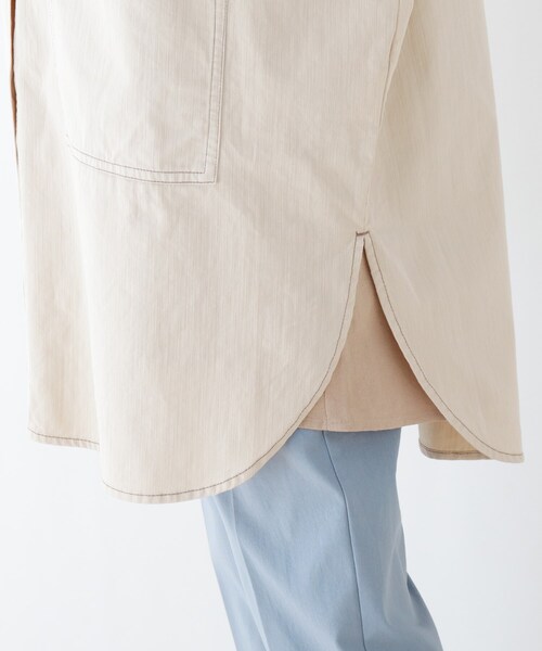 SHOO・LA・RUE(シューラルー)の「◆ポケットつきカバーオール(ミリタリージャケット・レディース・ライトブルー/カーキ/ライトベージュ・02/03/04)」の8枚目の写真