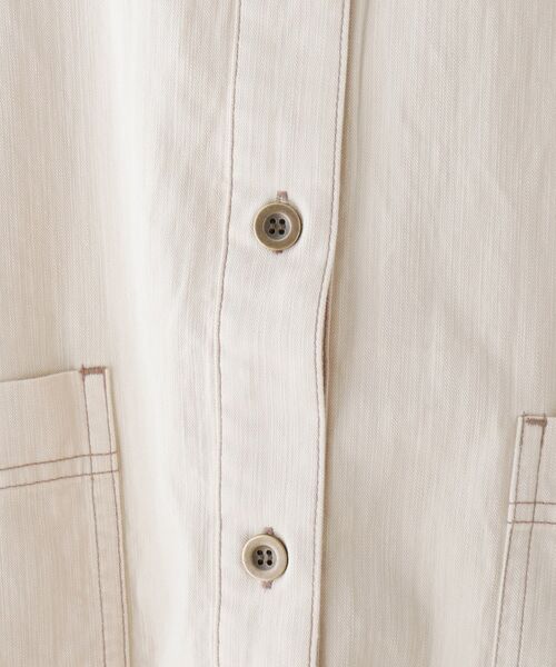 SHOO・LA・RUE(シューラルー)の「◆ポケットつきカバーオール(ミリタリージャケット・レディース・ライトブルー/カーキ/ライトベージュ・02/03/04)」の4枚目の写真