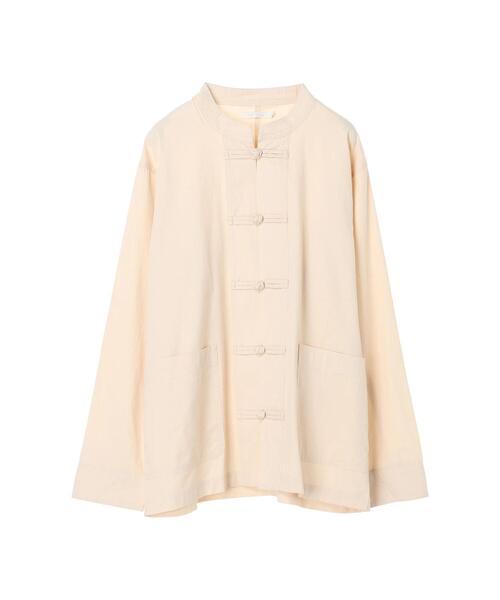 koe（コエ）の「チャイナシャツジャケット*（シャツ/ブラウス・レディース・インディゴブルー/ホワイト系その他2/ブルー系その他2・M/L）」の4枚目の写真