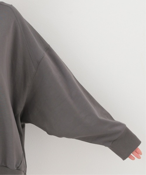 SLOBE IENA（スローブイエナ）の「ベビーコットン ミニ裏毛プルオーバー【手洗い可能】◆（Tシャツ/カットソー・レディース・ホワイト/ライトグレー/サックスブルー/グリーン・FREE）」の6枚目の写真