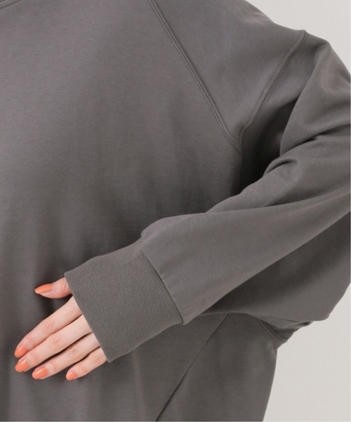 SLOBE IENA（スローブイエナ）の「ベビーコットン ミニ裏毛プルオーバー【手洗い可能】◆（Tシャツ/カットソー・レディース・ホワイト/ライトグレー/サックスブルー/グリーン・FREE）」の13枚目の写真