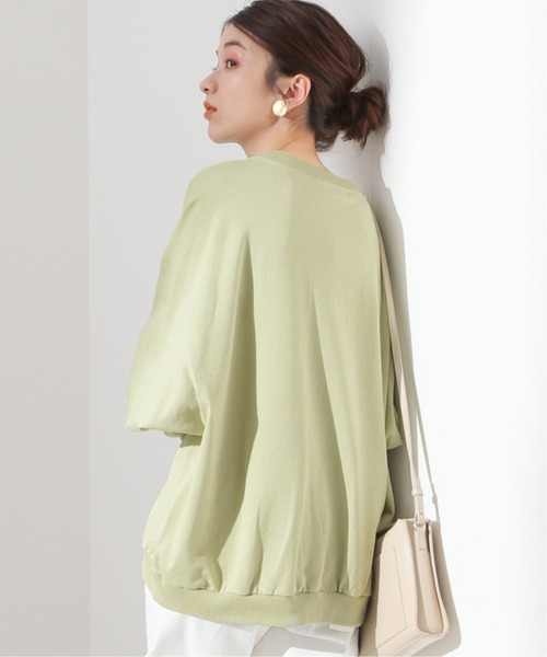 SLOBE IENA（スローブイエナ）の「ベビーコットン ミニ裏毛プルオーバー【手洗い可能】◆（Tシャツ/カットソー・レディース・ホワイト/ライトグレー/サックスブルー/グリーン・FREE）」の14枚目の写真