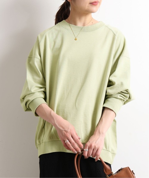 SLOBE IENA（スローブイエナ）の「ベビーコットン ミニ裏毛プルオーバー【手洗い可能】◆（Tシャツ/カットソー・レディース・ホワイト/ライトグレー/サックスブルー/グリーン・FREE）」の16枚目の写真