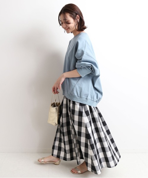 SLOBE IENA（スローブイエナ）の「ベビーコットン ミニ裏毛プルオーバー【手洗い可能】◆（Tシャツ/カットソー・レディース・ホワイト/ライトグレー/サックスブルー/グリーン・FREE）」の18枚目の写真