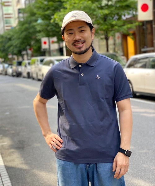 Munsingwear Grand-Slam（マンシングウェア　グランドスラム）の「Manerd鹿の子半袖シャツ（ポロシャツ・メンズ・ホワイト/ライトブルー/ネイビー/レッド/ブラック/ターコイズブルー/ピンク/ロイヤルブルー/ネイビー系/杢グレー/パープル/イエロー・LL/M/L/3L/S）」の9枚目の写真