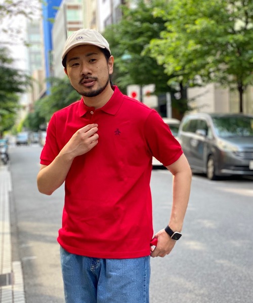 Munsingwear Grand-Slam（マンシングウェア　グランドスラム）の「Manerd鹿の子半袖シャツ（ポロシャツ・メンズ・ホワイト/ライトブルー/ネイビー/レッド/ブラック/ターコイズブルー/ピンク/ロイヤルブルー/ネイビー系/杢グレー/パープル/イエロー・LL/M/L/3L/S）」の12枚目の写真