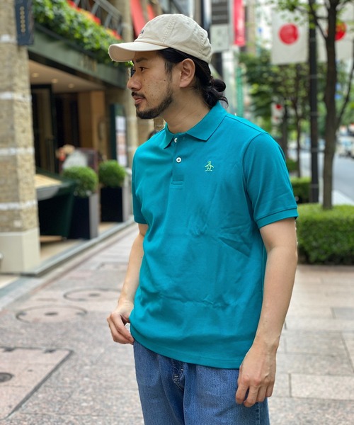 Munsingwear Grand-Slam（マンシングウェア　グランドスラム）の「Manerd鹿の子半袖シャツ（ポロシャツ・メンズ・ホワイト/ライトブルー/ネイビー/レッド/ブラック/ターコイズブルー/ピンク/ロイヤルブルー/ネイビー系/杢グレー/パープル/イエロー・LL/M/L/3L/S）」の7枚目の写真