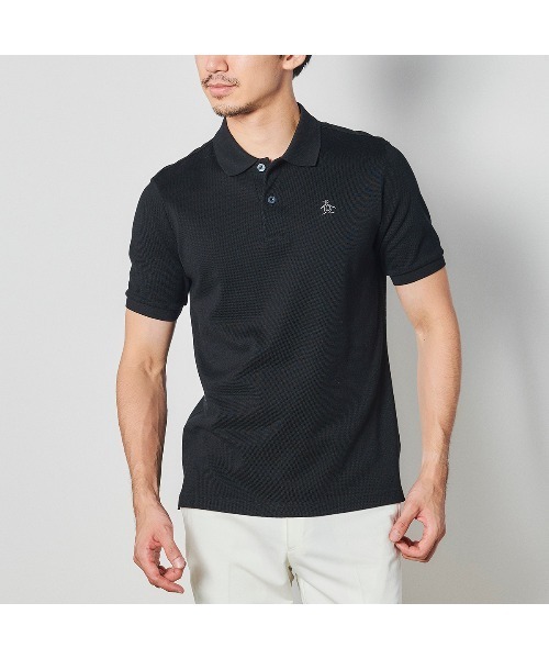 Munsingwear Grand-Slam（マンシングウェア　グランドスラム）の「Manerd鹿の子半袖シャツ（ポロシャツ・メンズ・ホワイト/ライトブルー/ネイビー/レッド/ブラック/ターコイズブルー/ピンク/ロイヤルブルー/ネイビー系/杢グレー/パープル/イエロー・LL/M/L/3L/S）」の17枚目の写真