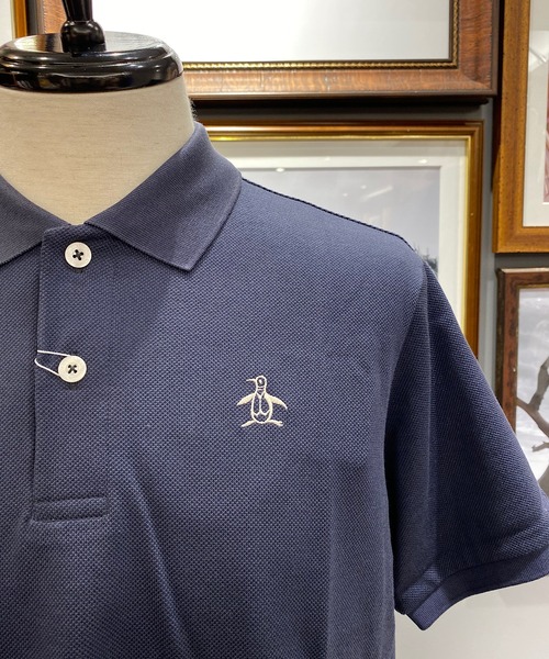 Munsingwear Grand-Slam（マンシングウェア　グランドスラム）の「Manerd鹿の子半袖シャツ（ポロシャツ・メンズ・ホワイト/ライトブルー/ネイビー/レッド/ブラック/ターコイズブルー/ピンク/ロイヤルブルー/ネイビー系/杢グレー/パープル/イエロー・LL/M/L/3L/S）」の16枚目の写真