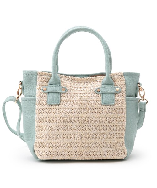 DRESKIP(ドレスキップ)の「◆PPコンビトート(トートバッグ・レディース・アイボリー/ブルー/ブラック・00)」の3枚目の写真