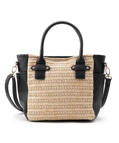 DRESKIP(ドレスキップ)の「◆PPコンビトート(トートバッグ・レディース・アイボリー/ブルー/ブラック・00)」の2枚目の写真