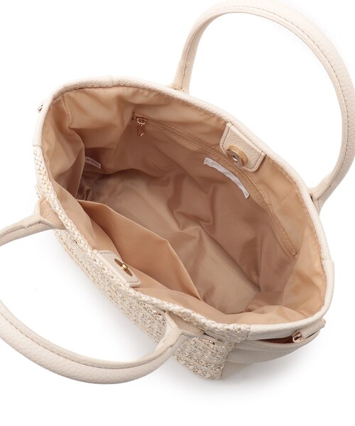 DRESKIP(ドレスキップ)の「◆PPコンビトート(トートバッグ・レディース・アイボリー/ブルー/ブラック・00)」の6枚目の写真