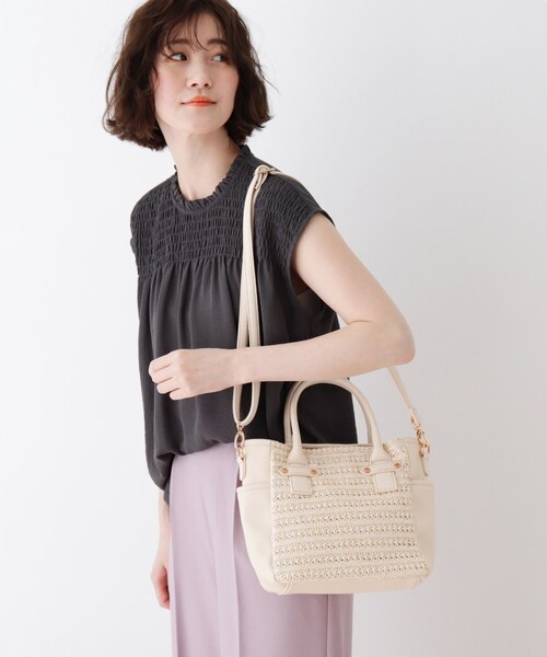 DRESKIP(ドレスキップ)の「◆PPコンビトート(トートバッグ・レディース・アイボリー/ブルー/ブラック・00)」の14枚目の写真