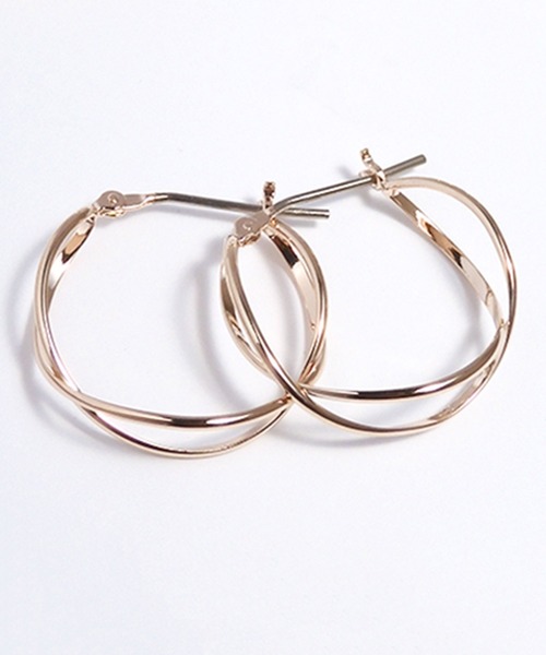 ISS（イズ）の「ISS: クロスライン フープピアス（ピアス（両耳用）・レディース・ゴールド/シルバー/ピンクゴールド・FREE）」の14枚目の写真