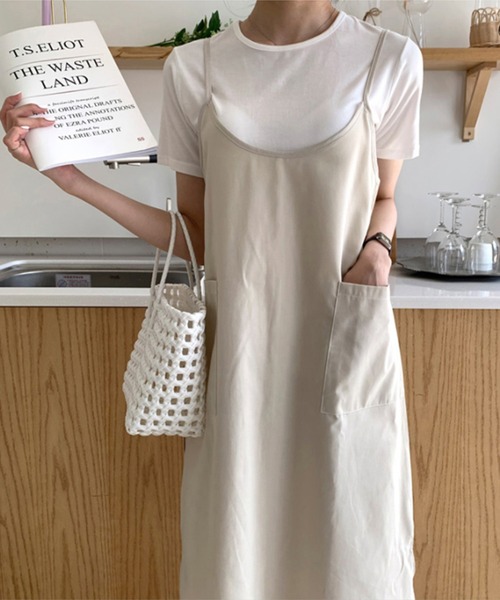 WESTSEA(ウエストシー)の「キャミソール ワンピース ロング(ワンピース・レディース・ベージュ・FREE)」の4枚目の写真