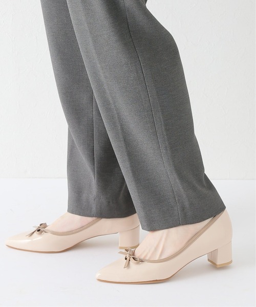 Simplicite(サンプリシテ)の「スラブツイルテーパードパンツ(スラックス・レディース・チャコールグレー/ベージュ・FREE)」の4枚目の写真