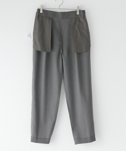Simplicite(サンプリシテ)の「スラブツイルテーパードパンツ(スラックス・レディース・チャコールグレー/ベージュ・FREE)」の10枚目の写真