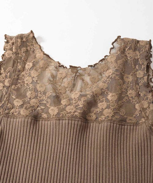 Crisp（クリスプ）の「レーストップタンク（タンクトップ・レディース・ブラウン/グレー/アイボリー・FREE）」の18枚目の写真