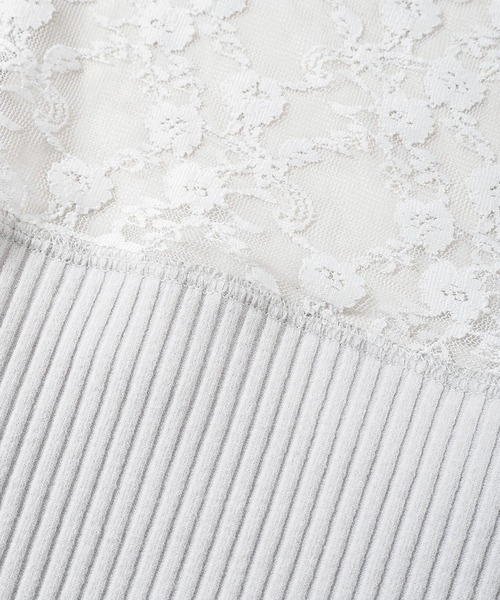 Crisp（クリスプ）の「レーストップタンク（タンクトップ・レディース・ブラウン/グレー/アイボリー・FREE）」の21枚目の写真