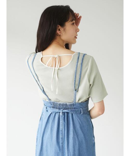 Sugar spoon（シュガースプーン）の「・SUGAR SPOON デニムベルトツキジャンスカ＊（ジャンパースカート・レディース・ライトインディゴブルー/ブラック/ワンウォッシュ・FREE）」の13枚目の写真