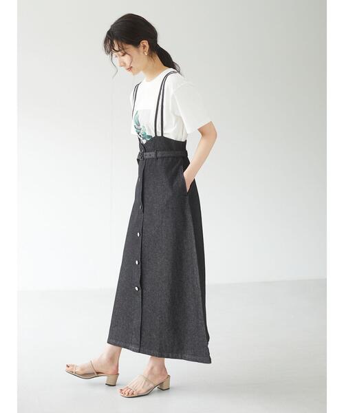 Sugar spoon（シュガースプーン）の「・SUGAR SPOON デニムベルトツキジャンスカ＊（ジャンパースカート・レディース・ライトインディゴブルー/ブラック/ワンウォッシュ・FREE）」の18枚目の写真