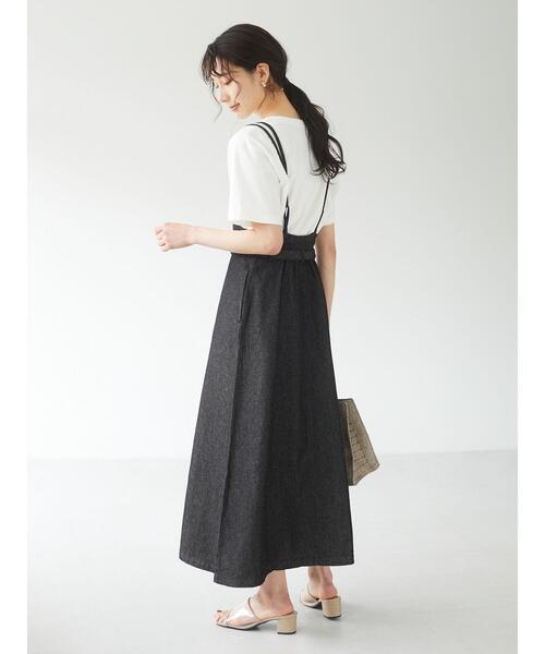 Sugar spoon（シュガースプーン）の「・SUGAR SPOON デニムベルトツキジャンスカ＊（ジャンパースカート・レディース・ライトインディゴブルー/ブラック/ワンウォッシュ・FREE）」の19枚目の写真