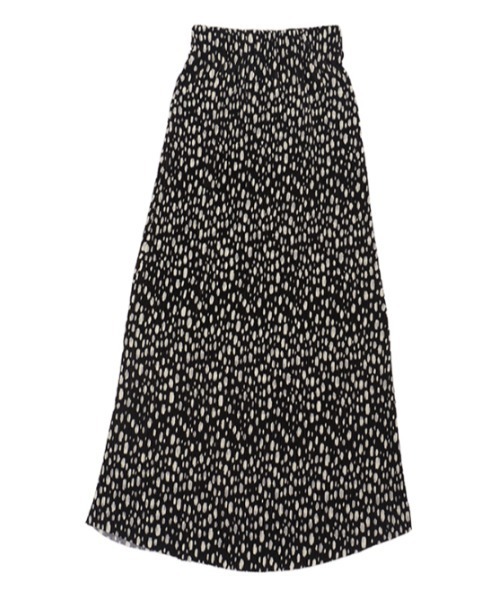 希少　ANN DEMEULEMEESTER　総柄　巻きスカート　パレオ　ブラック ☆希少ANN DEMEULEMEESTER柄巻きスカートパレオ☆