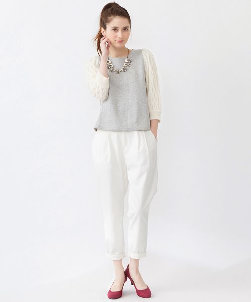 Another Edition（アナザーエディション）の「【店舗限定】チノテーパードパンツ/ae CHINO TPD PT（チノパンツ・レディース・ネイビー/オフホワイト/その他1・SMALL/LARGE/MEDIUM）」の8枚目の写真