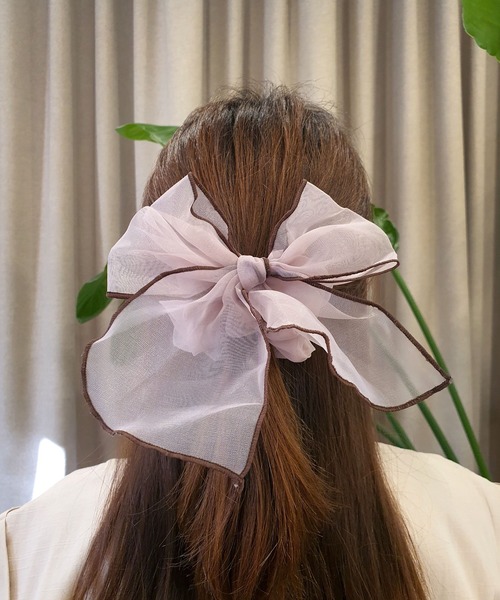 CEMONEMO(セモネモ)の「パイピング シアーシュシュ(シュシュ・レディース・ブラック/グレー/ブラウン/コーラル/アイボリー・FREE)」の20枚目の写真