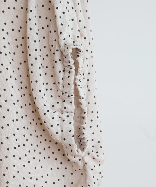 BEARDSLEY（ビアズリー）の「ドットプリント麻ブラウス（シャツ/ブラウス・レディース・ホワイト/ブラック・FREE）」の17枚目の写真