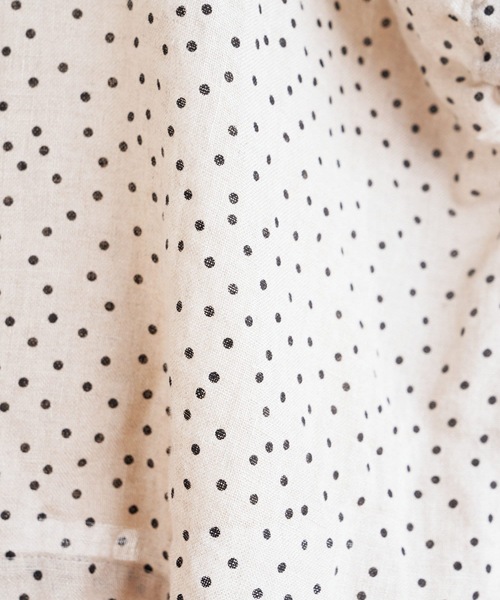 BEARDSLEY（ビアズリー）の「ドットプリント麻ブラウス（シャツ/ブラウス・レディース・ホワイト/ブラック・FREE）」の19枚目の写真